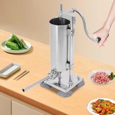 3L Commercial Sausage Stuffer Meat Filler Machine Stainless Steel+ Filling Tubes