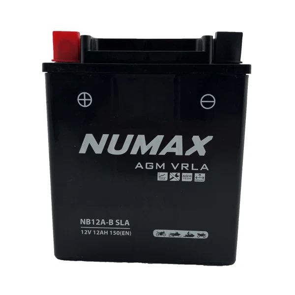 Batterie moto NUMAX NB12A-B SLA 12V 12Ah 150A Dimensions: 136x81x158mm et plus à - Photo 1/2