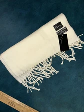 CEJON WHITE RECTANGLE SCARF MADE IN ITALY