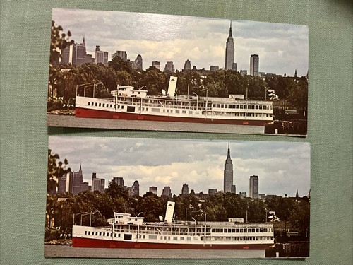 Vintage 2 ARATUSA Supper Club Secaucus NJ Floating Vessel Advertisement Postcard