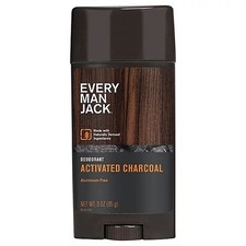 1 EVERY MAN JACK Activated Charcoal Aluminum Free Deodorant 3oz Each QTY 25!!