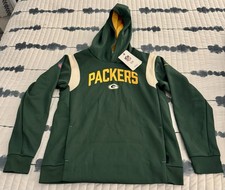 NWT Boys NFL Green Bay Packers Nike Green Sideline Athletic Hoodie Sz L 85 MSRP