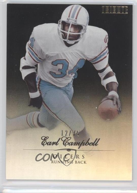 2010 Topps Tribute Black Rainbow 12/75 Earl Campbell #94 HOF tw0