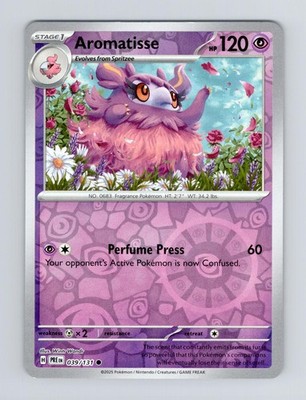 Aromatisse 039/131 Common Prismatic Evolutions Pokemon Reverse Holo