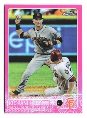 2015 Topps Chrome Baseball Pink Refractor Joe Panik #27 A