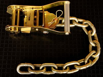 2 Chain Tail Ratchets G70 3/8'' x 18'' Flatbed Wrecker Car Hauler Trailer Tie Down
