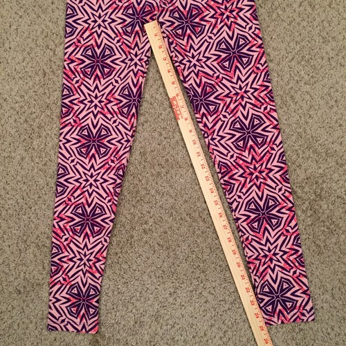 LuLaRoe Leggings One Size OS Pink Geometric - Picture 4 of 10