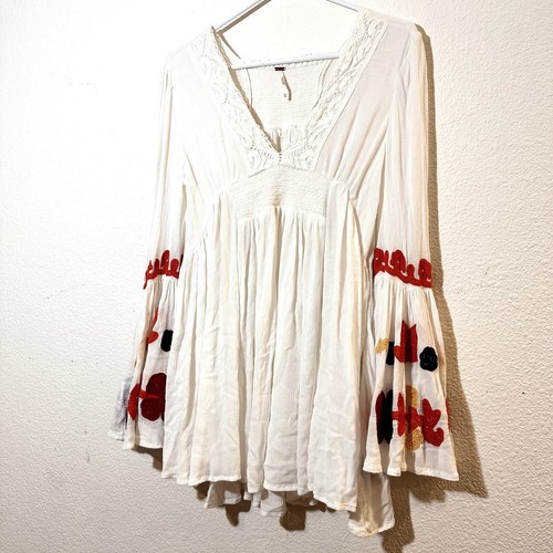 Vestido túnica Free People So In Love talla XS babydoll túnica manga campana boho - Imagen 4 de 11