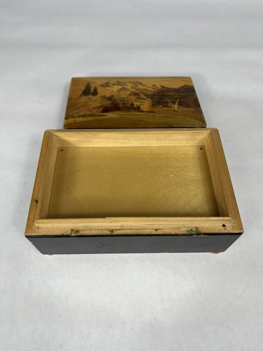 Antique Inlaid Wood Musical Jewelry Box - Working Condition (Swiss Or Austrian?) - Picture 5 of 7