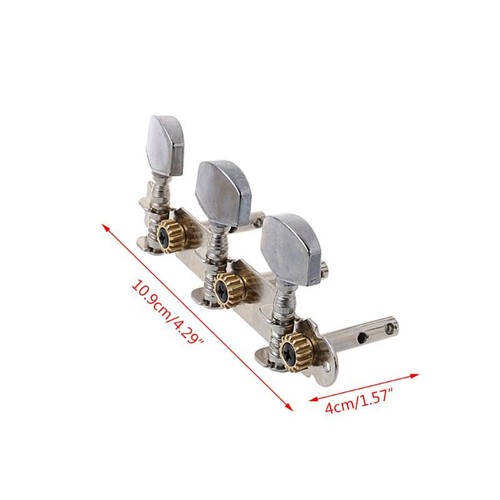 3R3L Inline Acoustic Guitar Tuning Pegs Locking Tuner Machine Heads Key Chrome - Picture 7 of 8