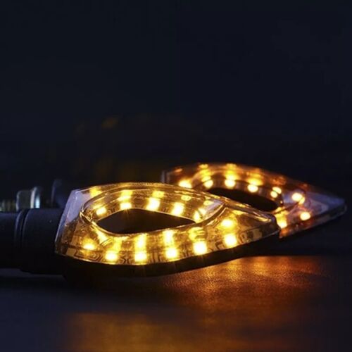 2x MOTO UNIVERSALE 12 LED INDICATORI DIREZIONE SEGNALE FRECCE LUCE AMBRA GIALLA - Bild 9 von 11