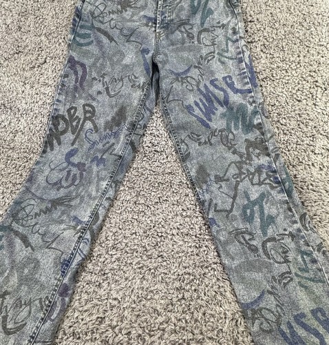 Wild Fable Denim Jeans Women’s Size 10 Blue Graphic Geo Print 5 Pockets Loops