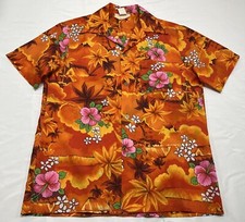 Vintage Royal Hawaiian Shirt Men s S Floral Button Up Loop Collar 50 s 60s 70 s