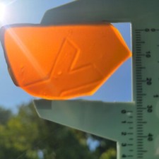 Sea Glass Found  Lake / River Beach 1 Large Piece Amber Brown Colored Clorox