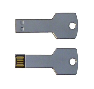 USB-Stick ''Key'' / 4GB / aus Edelstahl / Farbe: silber