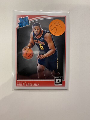 2018-19 Donruss Optic Omari Spellman Base Rated Rookie RC #196 Atlanta Hawks 