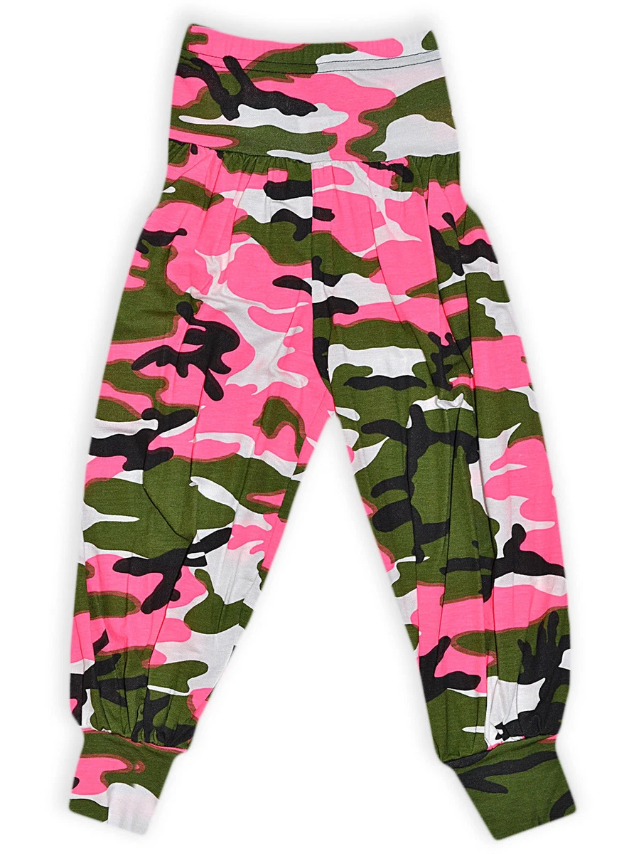 Girls top camo trousers
