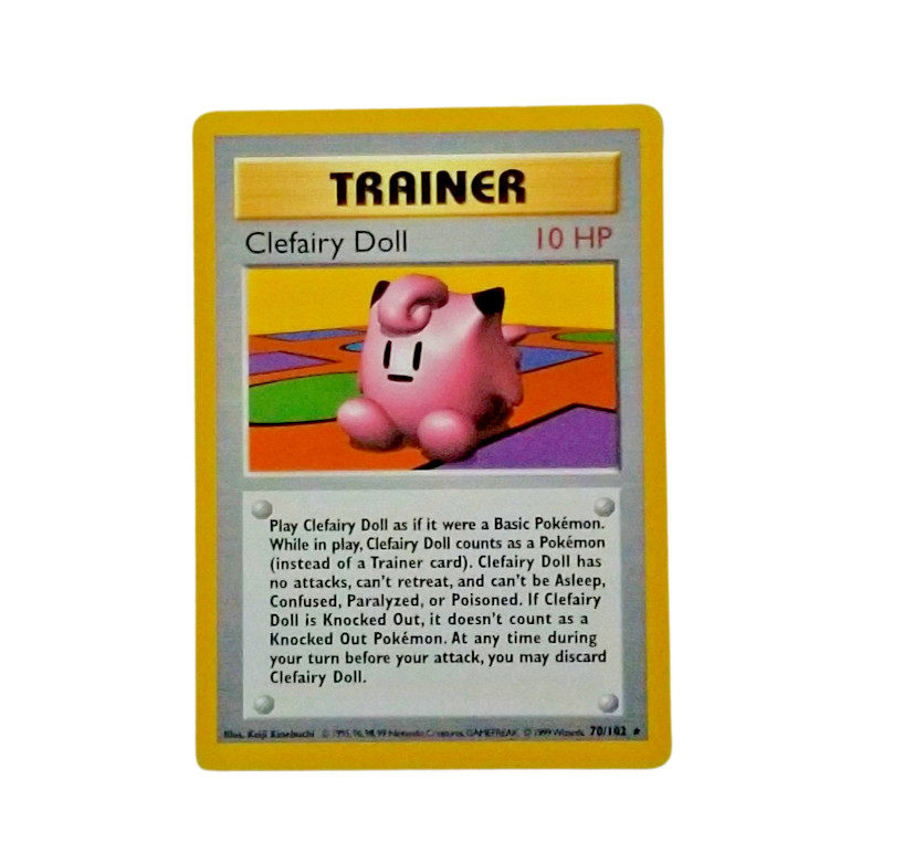 Pokemon Card Base Set Shadowless Trainer Clefairy Doll 70/102 Rare NM Non Holo