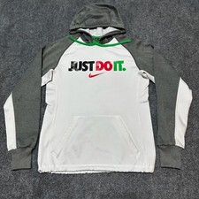 Nike Hoodie Womens Extra Small Grey Sweatshirt Pullover Therma Fit Just Do It
