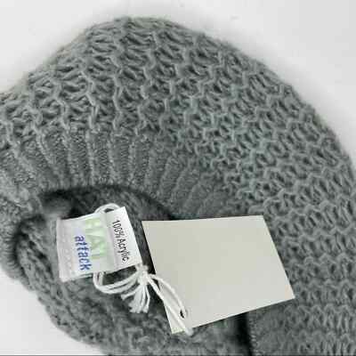 New Hat Attack Crochet Knit Gray Beret New Hat Attack Crochet Knit Gray Beret | eBay main image 2