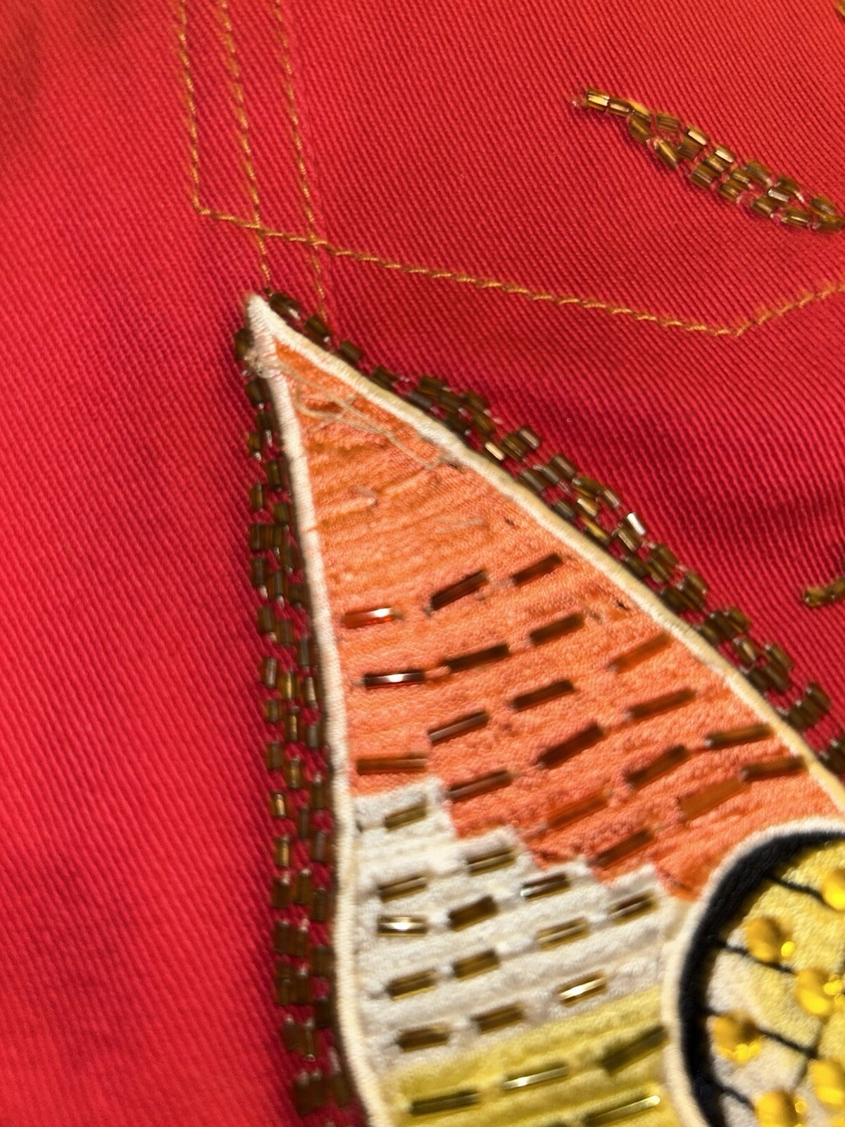 DIANE'S ESSENTIALS Red Denim Jacket Hollywood Seq… - image 6