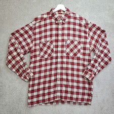 Levi's Button Down Shirt Men's M Red Plaid Label Western Ranch Cowboy Rugged