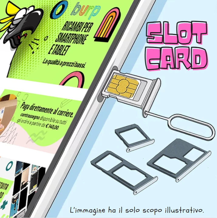 Porta SIM In Alluminio UKCOCO - Custodia Impermeabile Per Nano SIM Con Slot E Ago - Colore Argento