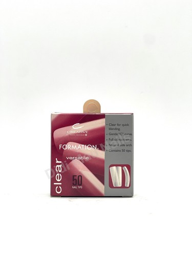 CREATIVE CND Formation Clear NAIL TIPS for Acrylic UV Gel Size #1-10 50 Refill - Picture 9 of 11