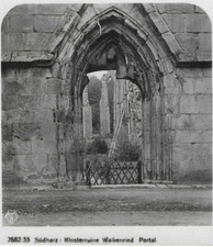 Portal, Monastery Ruins, Südharz, Germany,  c1900s Real Photo Stereoview