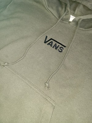 VANS Off The Wall Olive Army Green Black Checkered Hoodie Logo Sweatshirt  Size M | eBay