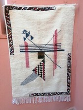 Tappeto vintage autentico tappeto berbero marocchino fatto a mano tappeto zona lana antico