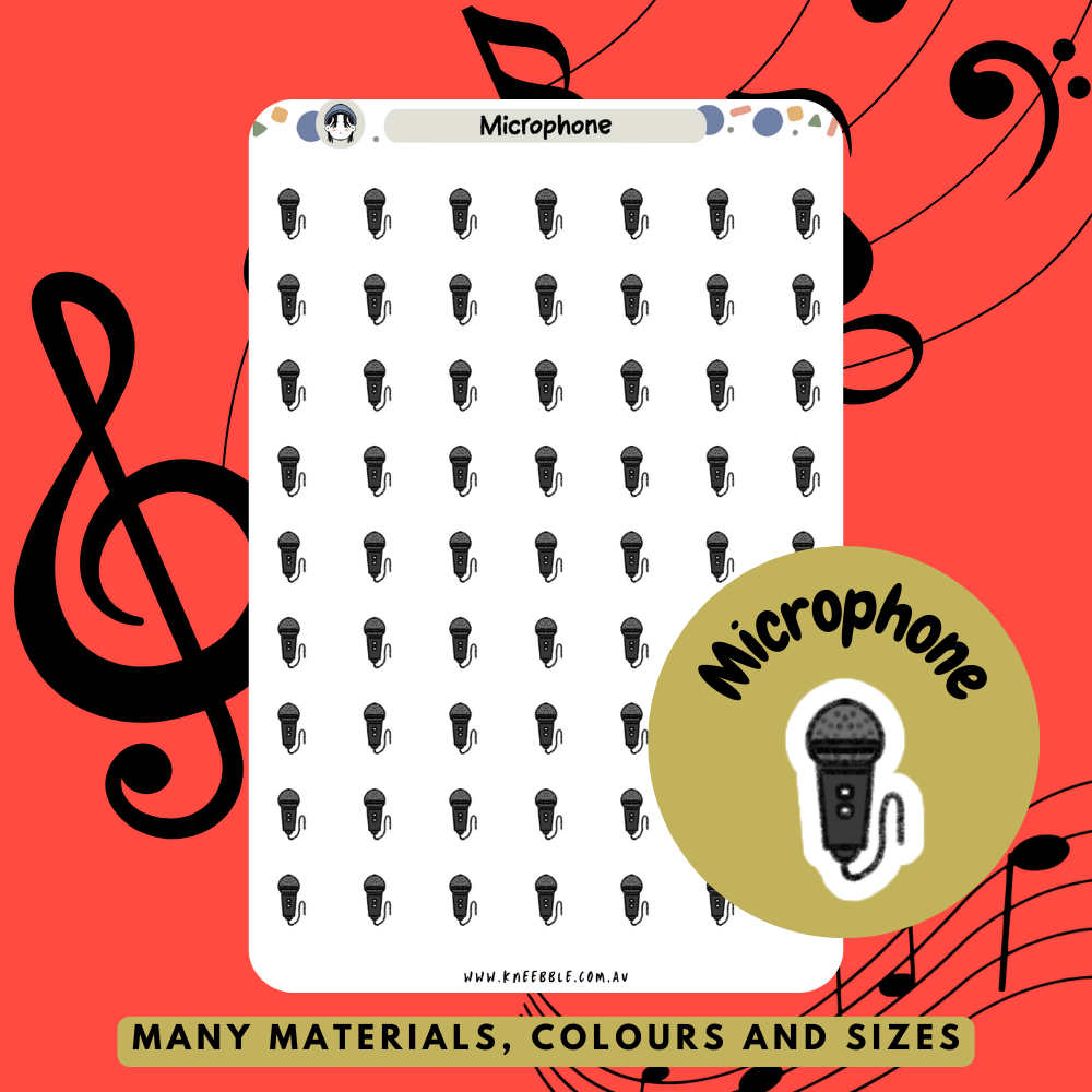 Microphone Planner Stickers-image