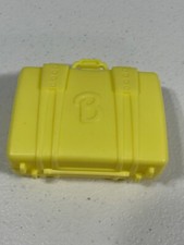 Mattel Barbie Yellow SUITCASE Doll Accessory Only Luggage Travel Bag Very Clean