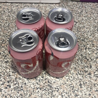 Tickled Pink Limited Edition Diät Cola/Coca Cola Dosen geöffnet/leer x 4