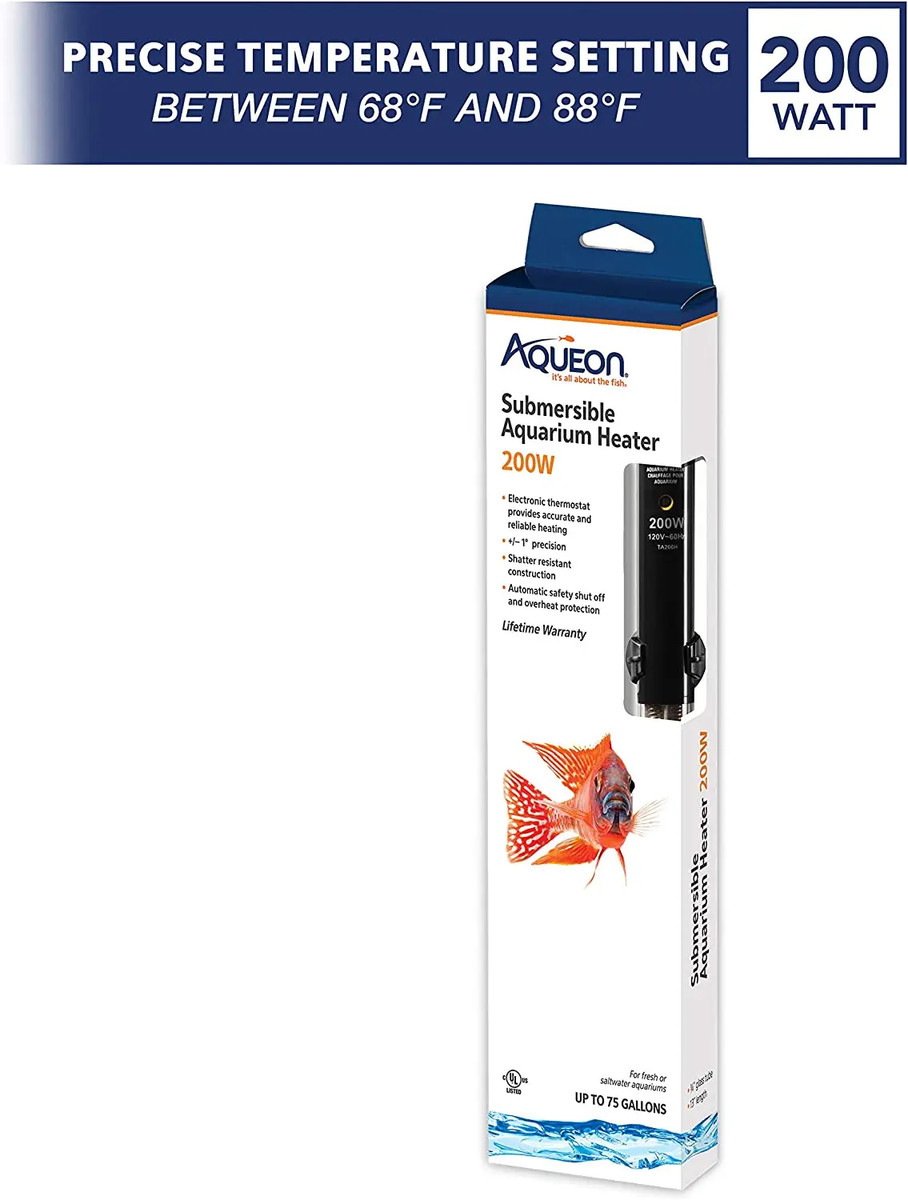 Aqueon Submersible Aquarium Fish Tank Heaters, 200 Watts | eBay
