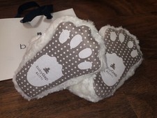 Baby Gap Children XL 11 Ivory Frost Holiday BEAR SLIPPERS Booties Faux Fur NWT