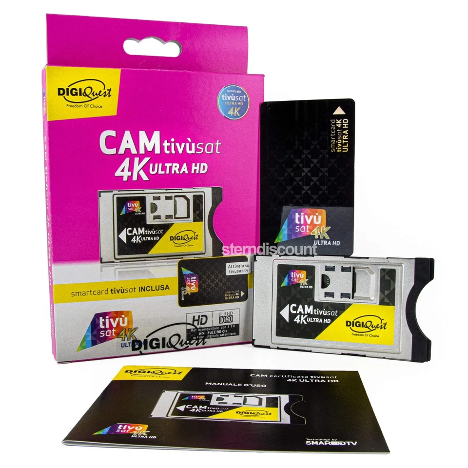 CAM Tivusat 4K+ aktivierte Smartcard CI+ Modul + Karte RAI + Mediaset Tivùsat IT - Bild 2 von 4