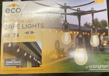 ⚡️EcoScapes Outdoor LED Cafe Lights, 2700K Warm, Edison Style (24 Bulbs, 48 Ft)