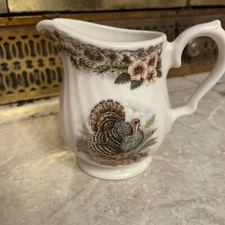 Vtg CHURCHILL Thanksgiving Turkey Myott Factory Archive Small Creamer