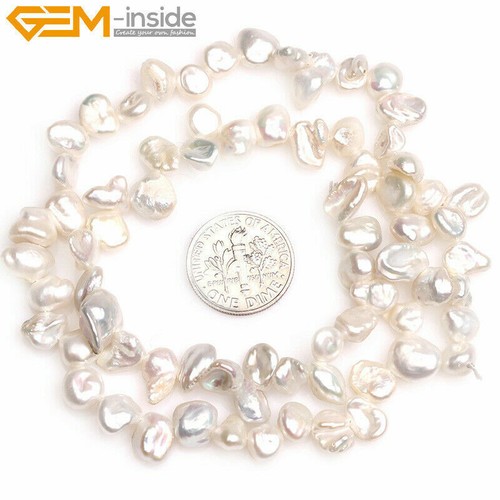 15" Purple & Yellow Freeform Cultured Freshwater Pearl Bead Jewelry Making 6x8mm - Picture 40 of 42