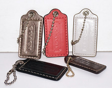 Five COACH Multicolor Leather Tag Fobs