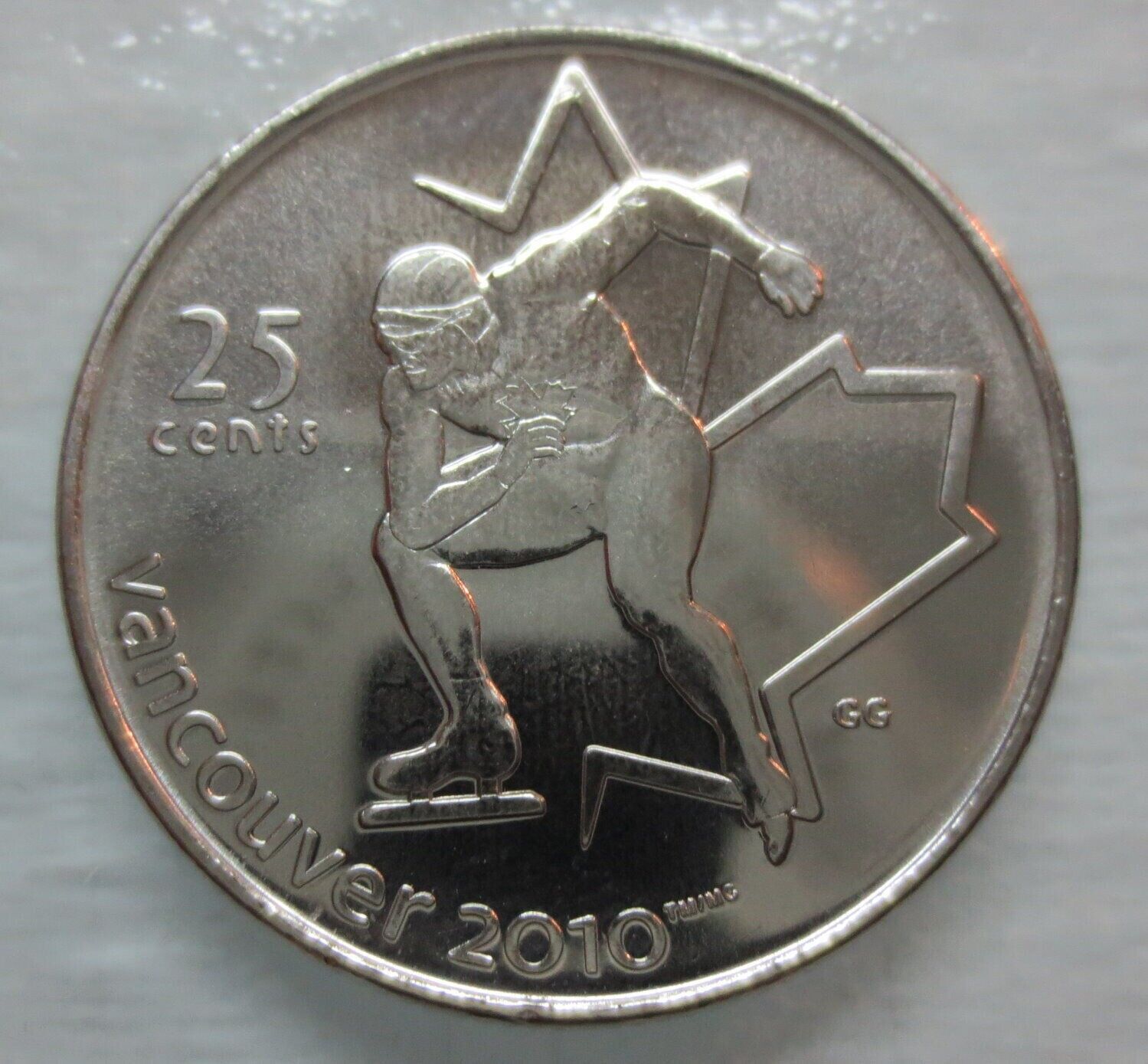 2009 CANADA 25¢ OLYMPIC SPEED SKATING BRILLIANT CIRCULATED QUARTER