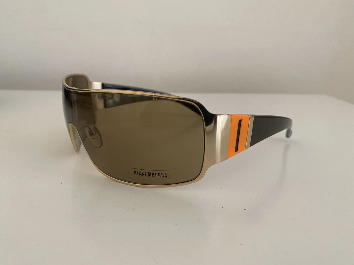 UNISEX BIKKEMBERGS BK52202 DESIGNER SUN GLASSES GOLD BROWN eBay
