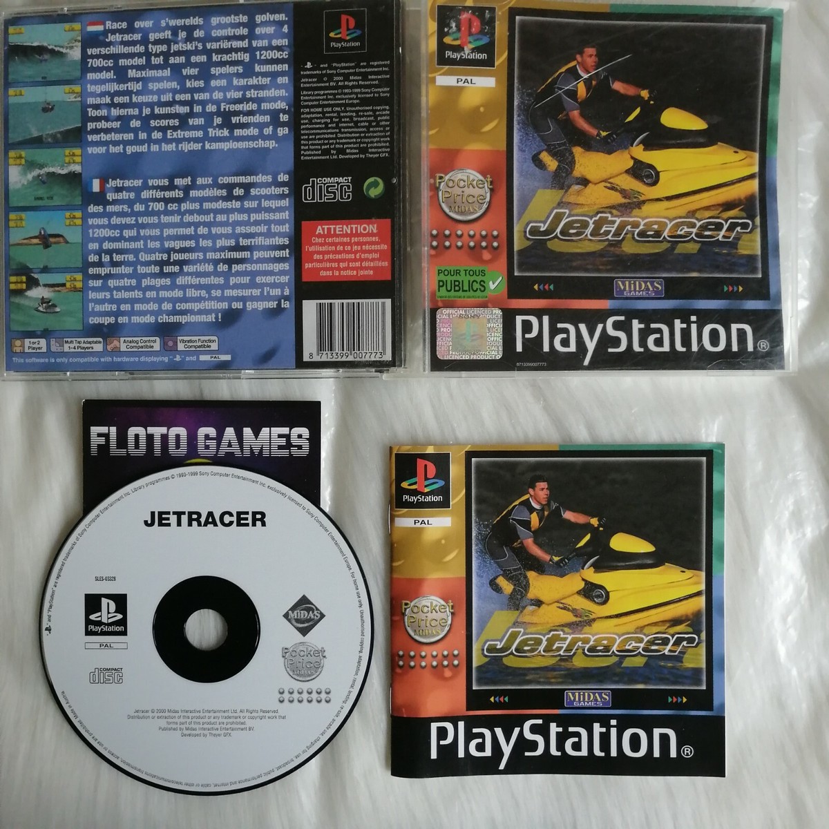 Jeu Sony Playstation 1 PS1 CD Seulement Pal FRA Jetracer