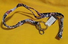 Vera Bradley LANYARD ORNATE BLOOMS Ring CLIP for Keys Zip ID Purse TOTE Backpack