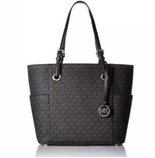 Image of Michael Kors Women's Jet Set Item Ew Signature Tote, Black