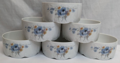 6 Rosenthal Classic Rose BELVEDERE Monbijou4 3/8'' Fruit / Dessert / Sauce Bowls