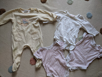 4 x Set Warm Strampler Overall Velours 3 Body Kurzarm Longarm Winnie Pooh Gr. 62
