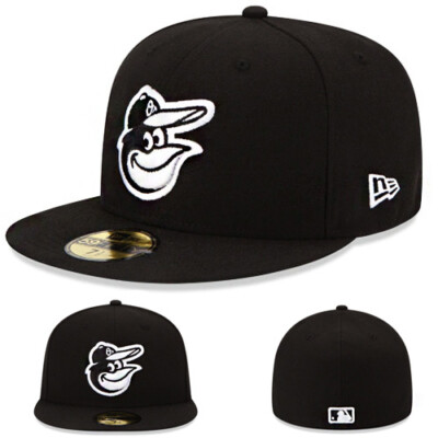 New Era Baltimore Orioles 5950 Fitted Hat MLB Basic Black white Classic Cap