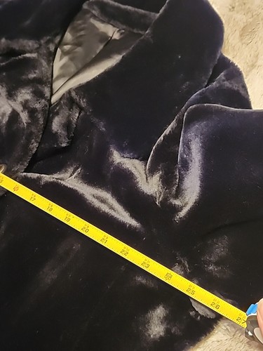 Borgessa Sears Bunker Ramo Long Womens Coat Black Vintage Fashion XL Mob Wives - Picture 4 of 14